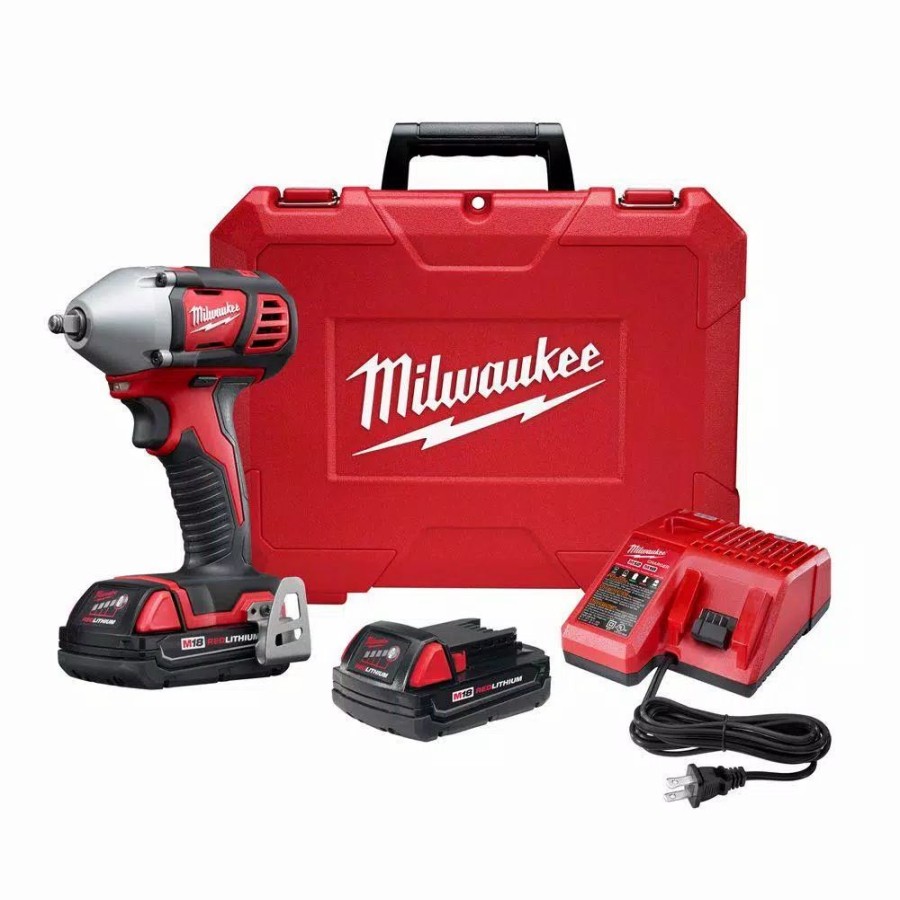 Impact Wrenches * | Impact Wrenches Milwaukee M18 18-Volt Lithium-Ion Cordless 3/8 In. Impact Wrench W/ Friction Ring W/(2) 1.5Ah Batteries, Charger, Hard Case