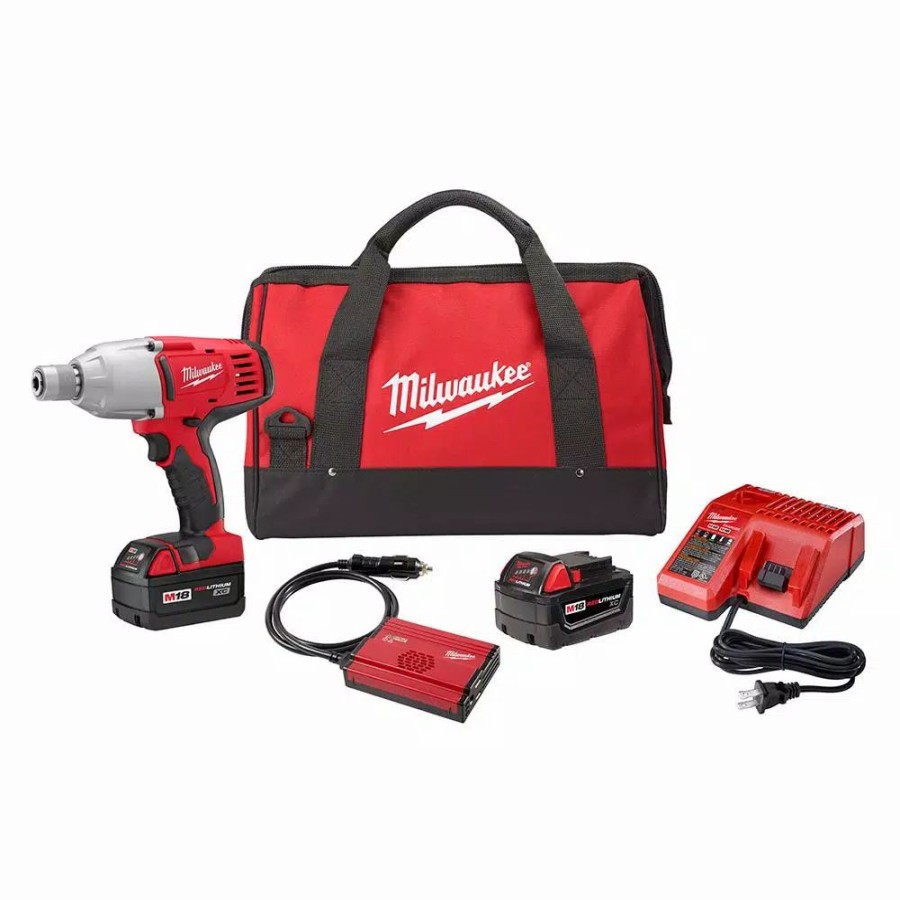 Impact Wrenches * | Impact Wrenches Milwaukee M18 18-Volt Lithium-Ion Cordless 7/16 In. Impact Wrench Kit W/(2) 3.0Ah Batteries, Charger, Hard Case