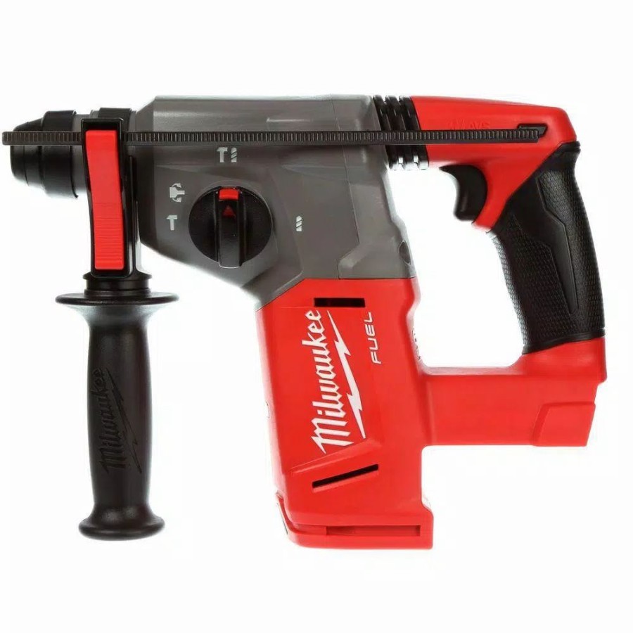 Power Tool Combo Kits * | Power Tool Combo Kits Milwaukee M18 Fuel 18-Volt Lithium-Ion Brushless Cordless Hammer Drill Driver/Sds Rotary Hammer/ Impact Driver With 4-Batteries