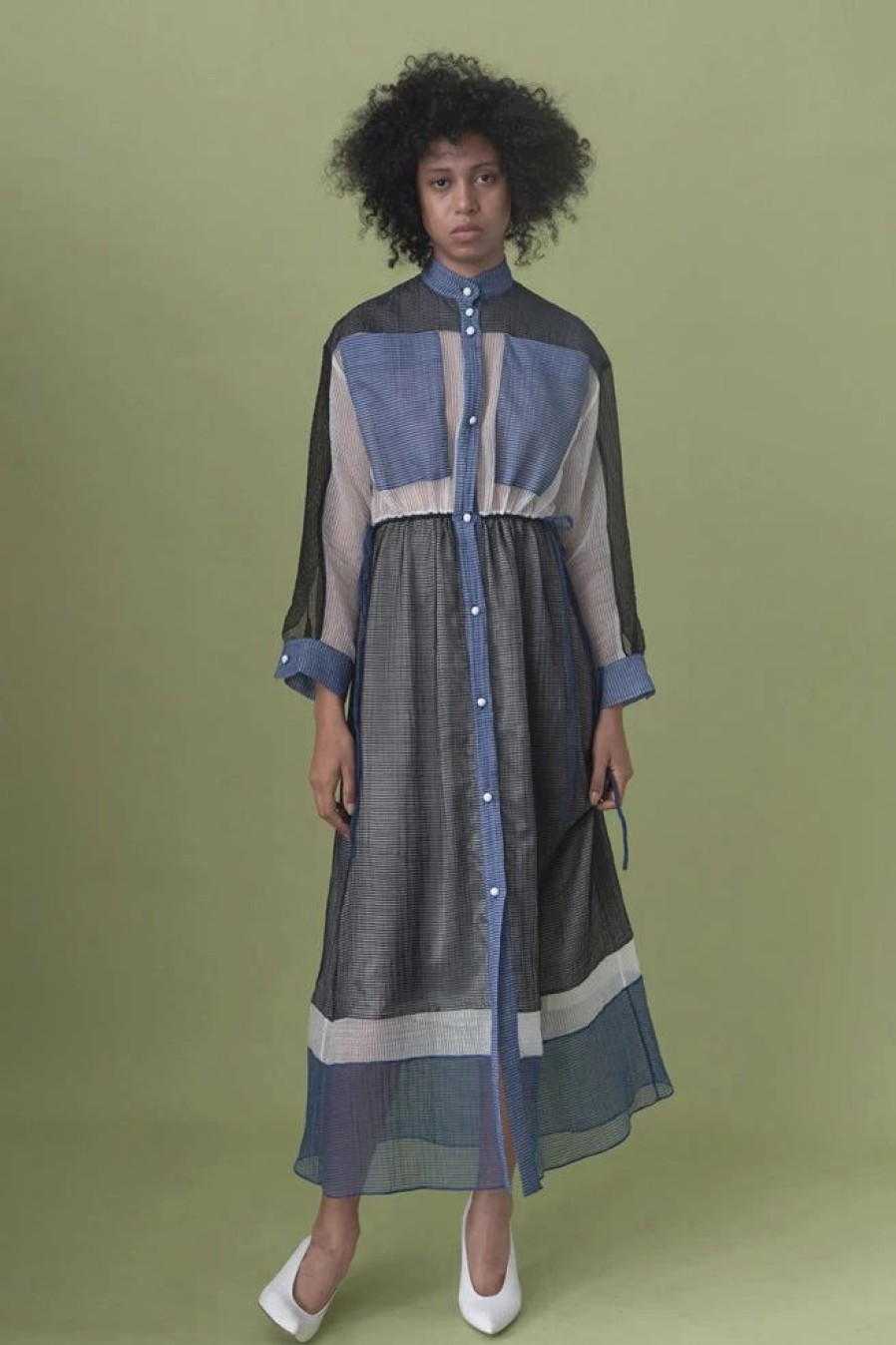 Dresses * | Edeline Lee (New) Mosaic Shirtdress