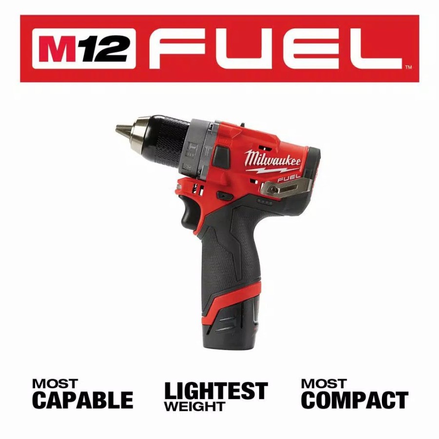 Power Tool Combo Kits * | Power Tool Combo Kits Milwaukee M12 Fuel 12-Volt Li-Ion Brushless Cordless Hammer Drill And Impact Driver Combo Kit (2-Tool)W/ M12 Multi-Tool