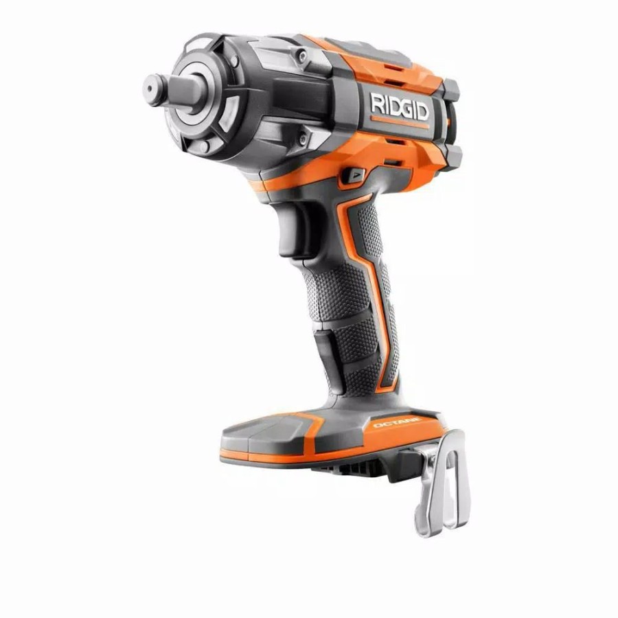 Impact Wrenches * | Impact Wrenches Ridgid 18-Volt Octane Cordless Brushless 1/2 In. Impact Wrench (Tool Only) With Belt Clip