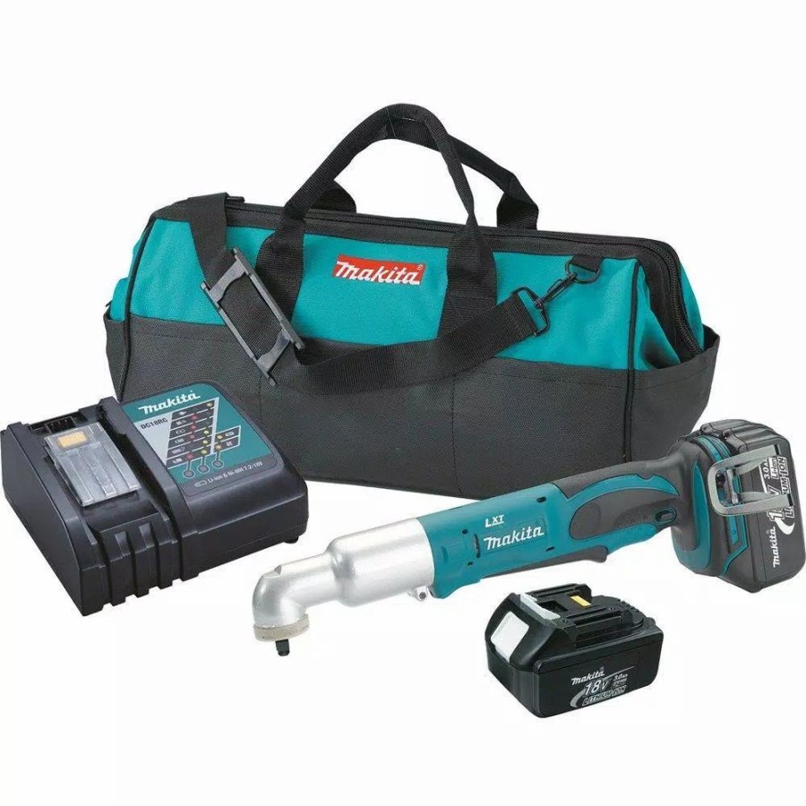 Impact Wrenches * | Impact Wrenches Makita 18-Volt Lxt Lithium-Ion Cordless 3/8 In. Angle Impact Wrench Kit