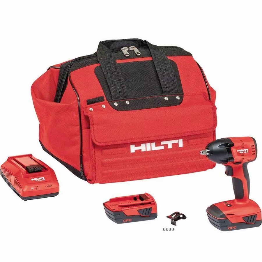 Impact Wrenches * | Impact Wrenches Hilti Siw 22-Volt Lithium-Ion 3/8 In. Cordless Brushless Compact Impact Wrench Kit With 2.6 Li-Ion Batteries, Charger And Bag