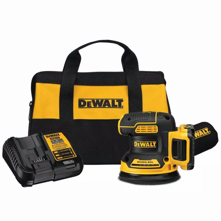 Power Tool Combo Kits * | Power Tool Combo Kits Dewalt 20-Volt Max Xr Cordless Brushless 5 In. Random Orbital Sander With (1) 20-Volt Battery 2.0Ah & Jigsaw