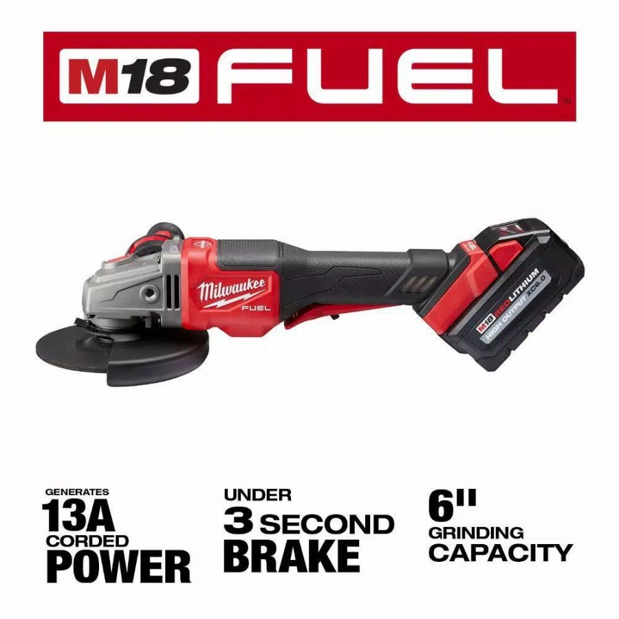 Power Tool Combo Kits * | Power Tool Combo Kits Milwaukee M18 Fuel 18-Volt Lithium-Ion Brushless Cordless Hammer Drillbraking Grinder/Impact Driver Combo Kit (3-Tool)