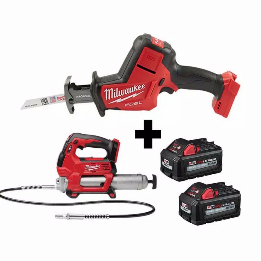 Power Tool Combo Kits * | Power Tool Combo Kits Milwaukee M18 Fuel 18-Volt Lithium-Ion Brushless Cordless 6-1/2 In. Circular Saw And Jig Saw With (2) 6.0Ah Batteries