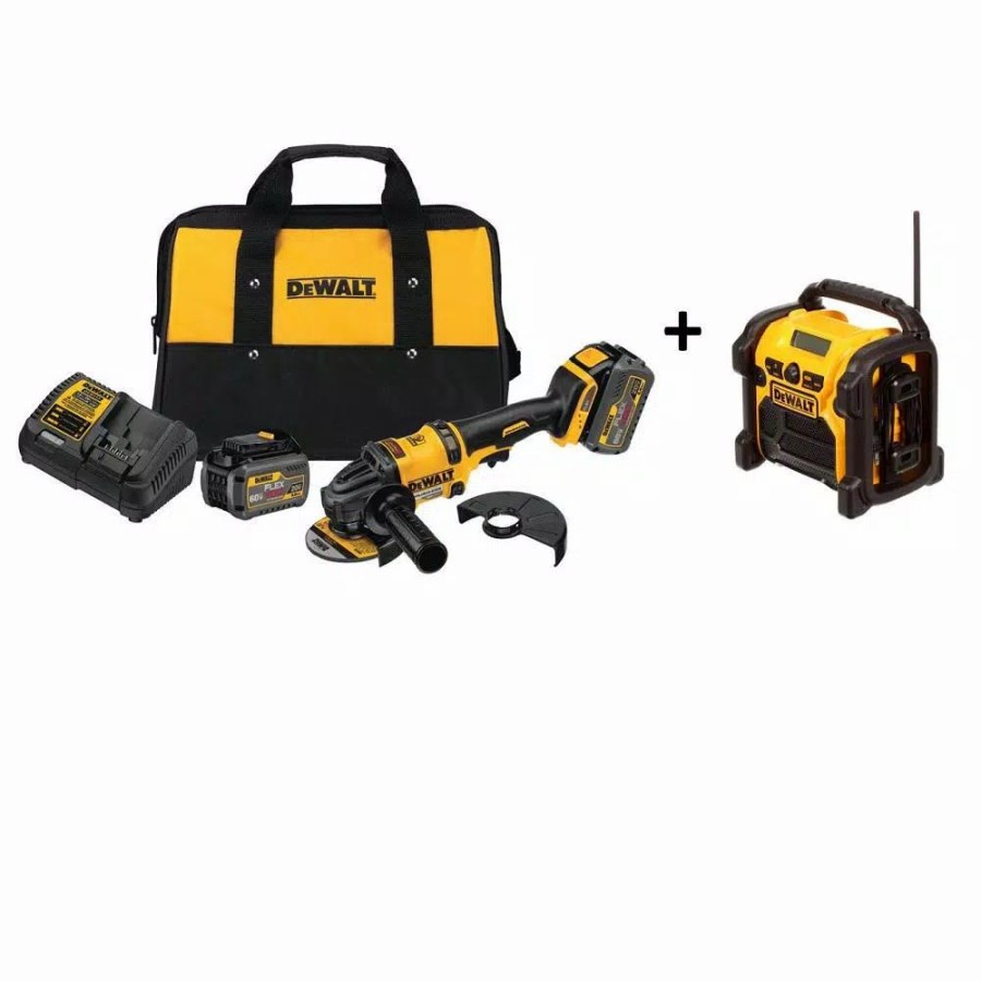 Power Tool Combo Kits * | Power Tool Combo Kits Dewalt Flexvolt 60-Volt Max Cordless Brushless Reciprocating Saw With (1) Flexvolt 6.0Ah Battery & Worksite Radio