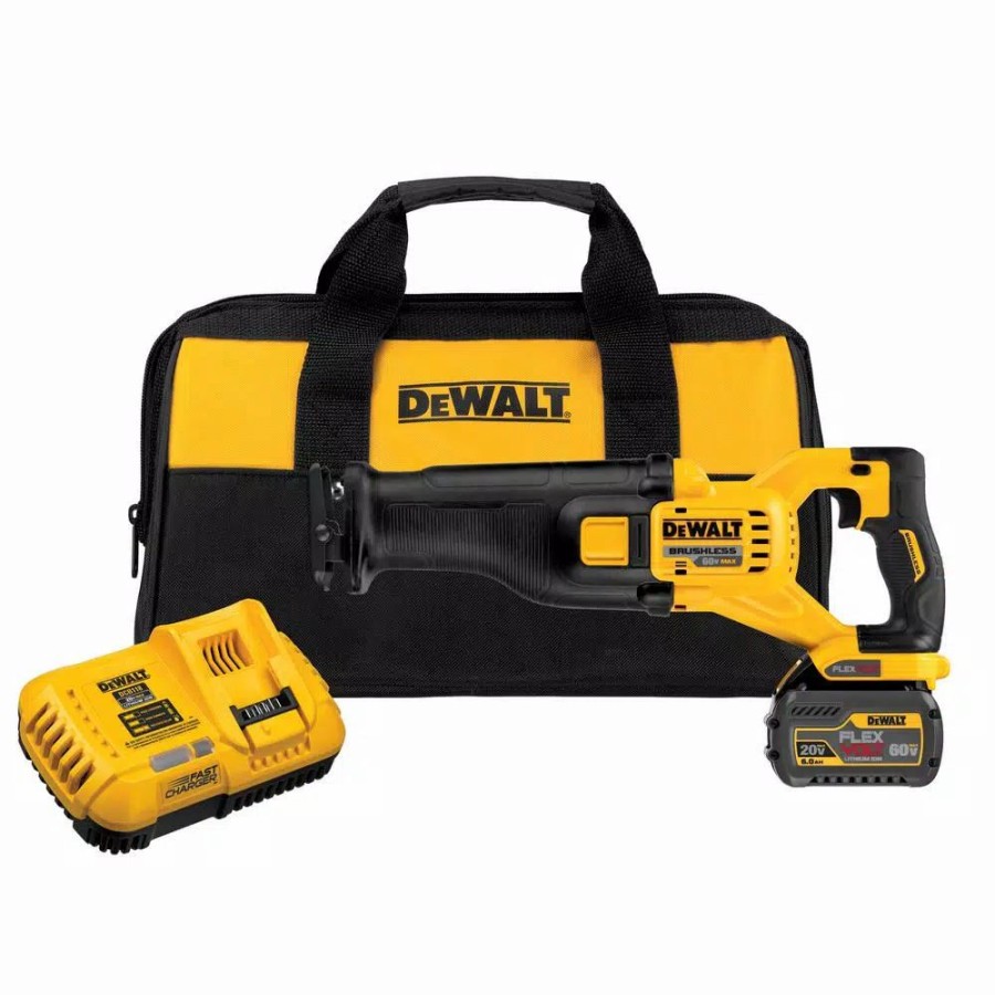 Power Tool Combo Kits * | Power Tool Combo Kits Dewalt Flexvolt 60-Volt Max Cordless Brushless 4-1/2 In. Angle Grinder, (1) Flexvolt 6.0Ah Battery & 1/2 In. Impact Wrench