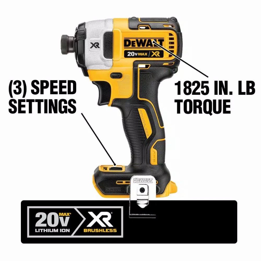 Power Tool Combo Kits * | Power Tool Combo Kits Dewalt 20-Volt Max Xr Cordless Impact Driver/Rotary Hammer Combo Kit (2-Tool), (2) 20-Volt 5.0Ah Batteries & Charger