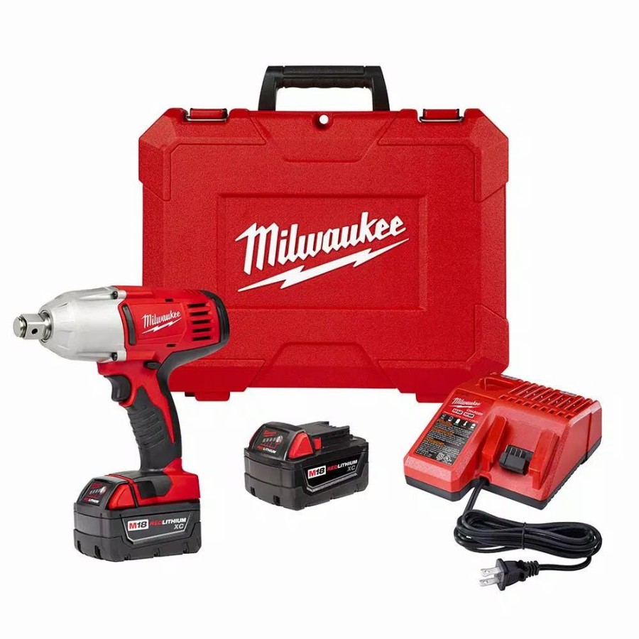 Impact Wrenches * | Impact Wrenches Milwaukee M18 18-Volt Lithium-Ion Cordless 3/4 In. Impact Wrench W/ Friction Ring W/(2) 3.0Ah Batteries, Charger, Hard Case