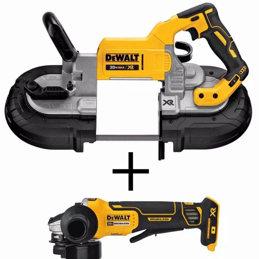 Power Tool Combo Kits * | Power Tool Combo Kits Dewalt 20-Volt Max Xr Cordless Brushless Deep Cut Band Saw With 4-1/2 In. Grinder