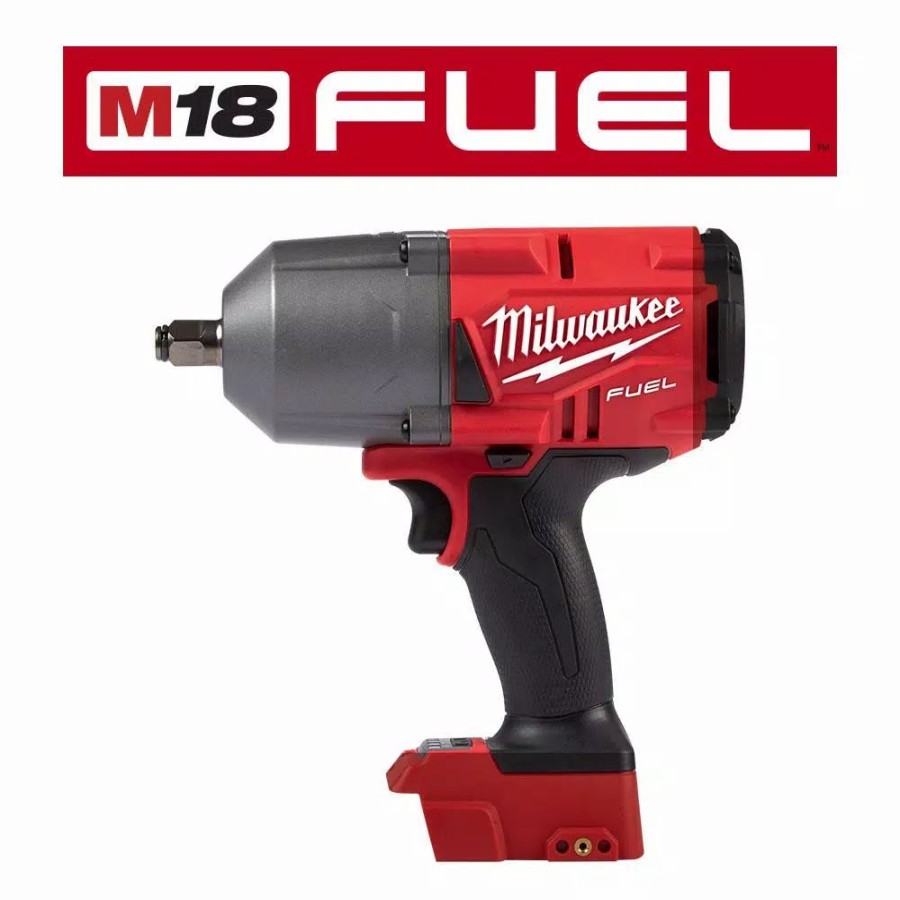 Impact Wrenches * | Impact Wrenches Milwaukee M18 Fuel 18-Volt 1/2 In. Lithium-Ion Brushless Cordless Impact Wrench & Braking Grinder With (2) 6.0Ah Batteries