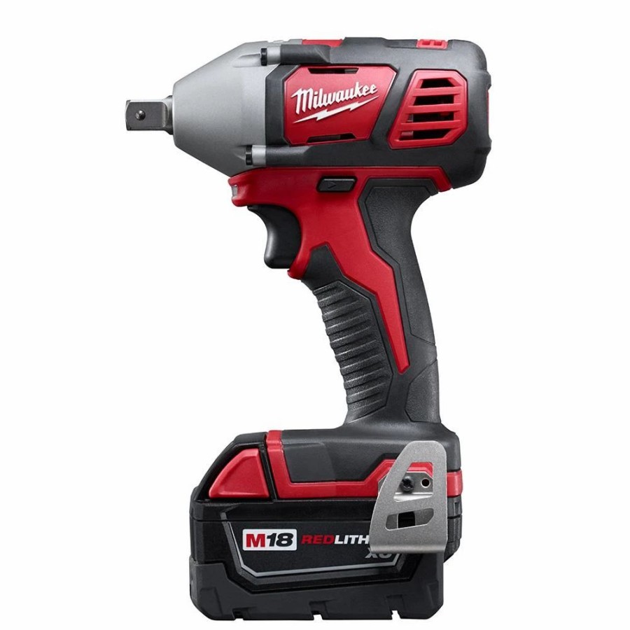 Impact Wrenches * | Impact Wrenches Milwaukee M18 18-Volt Lithium-Ion Cordless 1/2 In. Impact Wrench W/ Pin Detent Kit W/(2) 3.0Ah Batteries, Charger & Hard Case