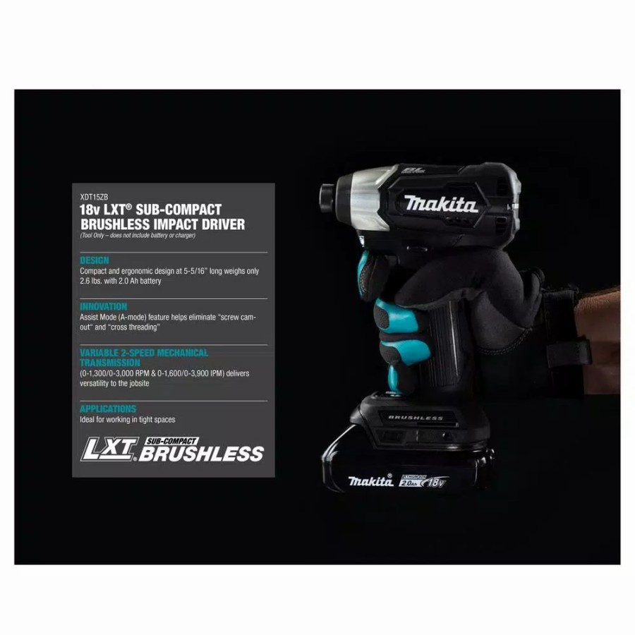 Power Tool Combo Kits * | Power Tool Combo Kits Makita 18-Volt Lxt Sub-Compact Brushless Impact Driver, 11/16 In. Rotary Hammer And Recipro Saw With Bonus 18V Lxtstarter Pack