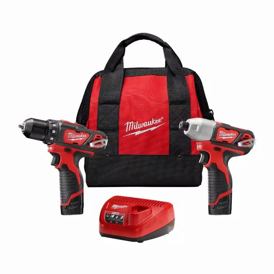 Power Tool Combo Kits * | Power Tool Combo Kits Milwaukee M12 12-Volt Lithium-Ion Cordless Drill Driver/Impact Driver Combo Kit (2-Tool) W/ M12 Oscillating Multi-Tool