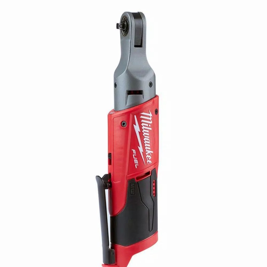 Impact Wrenches * | Impact Wrenches Milwaukee M12 Fuel 12-Volt Lithium-Ion Brushless Cordless Stubby 3/8 In. Impact Wrench & 1/4 In. Ratchet With Two 3.0Ah Batteries