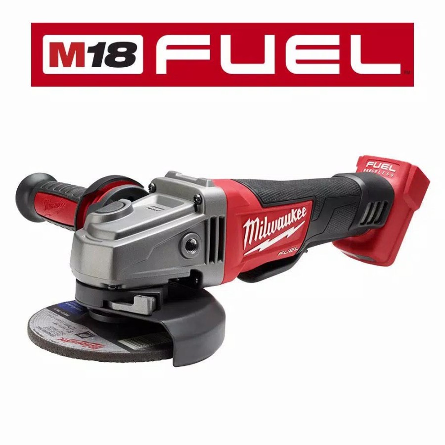 Power Tool Combo Kits * | Power Tool Combo Kits Milwaukee M18 Fuel 18-Volt 4-1/2 In./5 In. Lithium-Ion Brushless Cordless Grinder With Reciprocating Saw And 2 Batteries