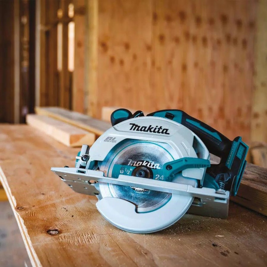 Power Tool Combo Kits * | Power Tool Combo Kits Makita 18V Lxt 1/2 In. Brushless Hammer Driver-Drill, 7-1/4 In. Circ Saw And Recipro Saw With Bonus 18V Lxt Starter Pack