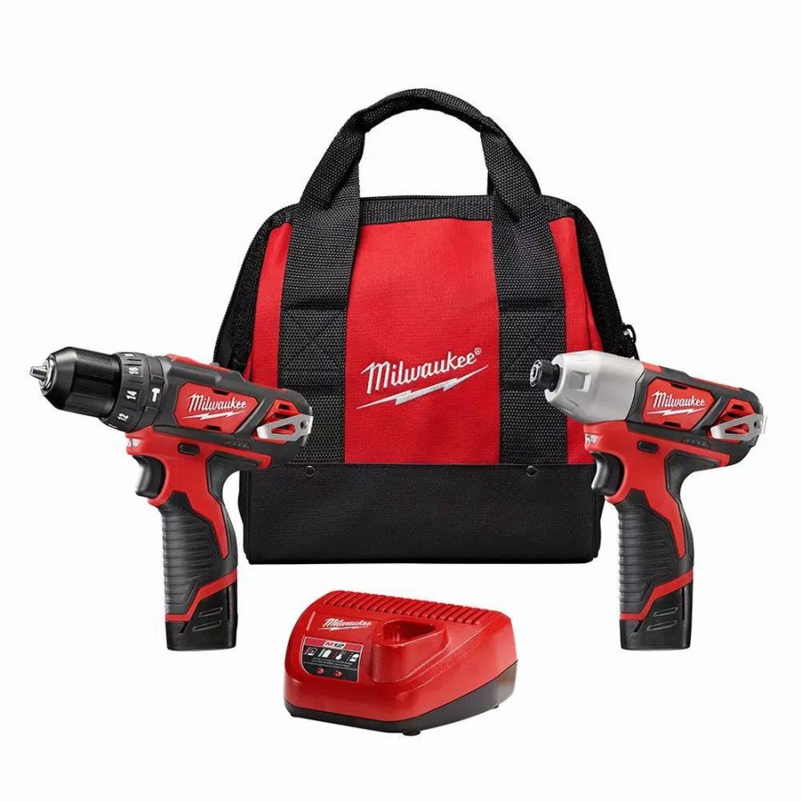 Power Tool Combo Kits * | Power Tool Combo Kits Milwaukee M12 12-Volt Lithium-Ion Cordless Hammer Drill/Impact Driver Combo Kit (2-Tool) With (2) 1.5Ah Batteries, Charger & Bag