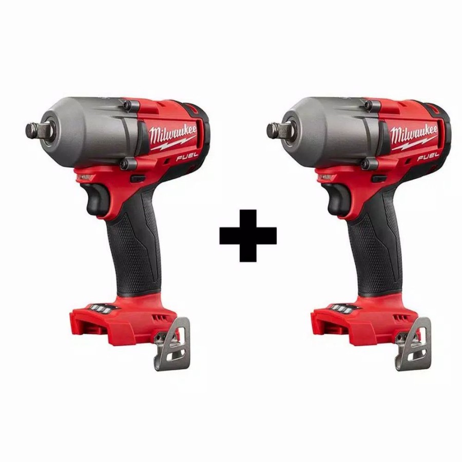 Impact Wrenches * | Impact Wrenches Milwaukee M18 Fuel 18-Volt Lithium-Ion Brushless Cordless Mid Torque 1/2 In. Impact Wrench With Friction Ring (2-Tool)