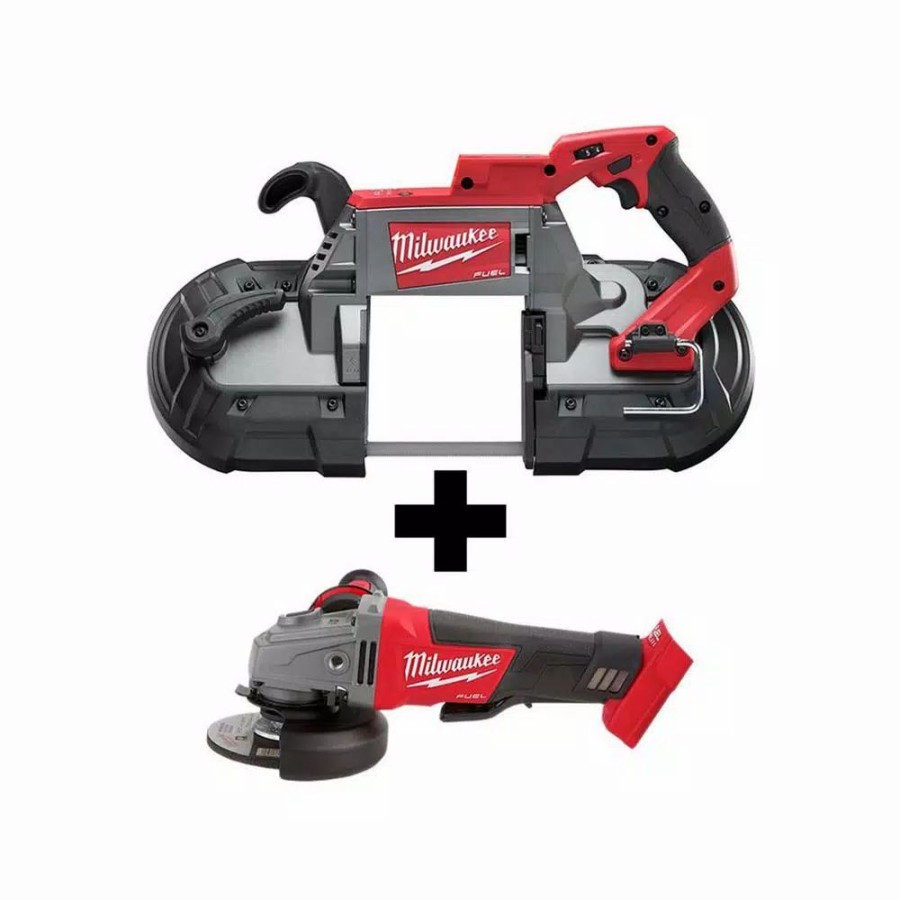 Power Tool Combo Kits * | Power Tool Combo Kits Milwaukee M18 Fuel 18-Volt Lithium-Ion Brushless Cordless Deep Cut Band Saw With M18 Fuel 4-1/2 In./5 In. Grinder