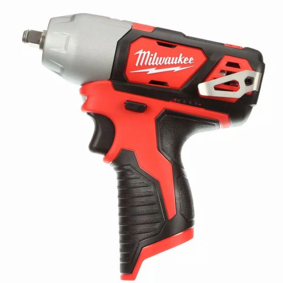 Impact Wrenches * | Impact Wrenches Milwaukee M12 12-Volt Lithium-Ion Cordless 3/8 In. Impact Wrench With 4.0 Ah M12 Battery