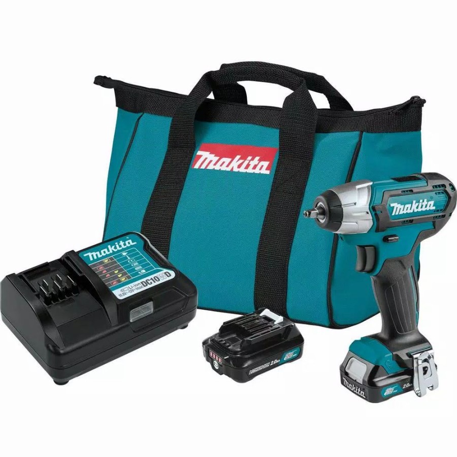 Impact Wrenches * | Impact Wrenches Makita 12-Volt Max 2.0 Ah Cxt Lithium-Ion Cordless 1/4 Sq. In. Drive Impact Wrench Kit