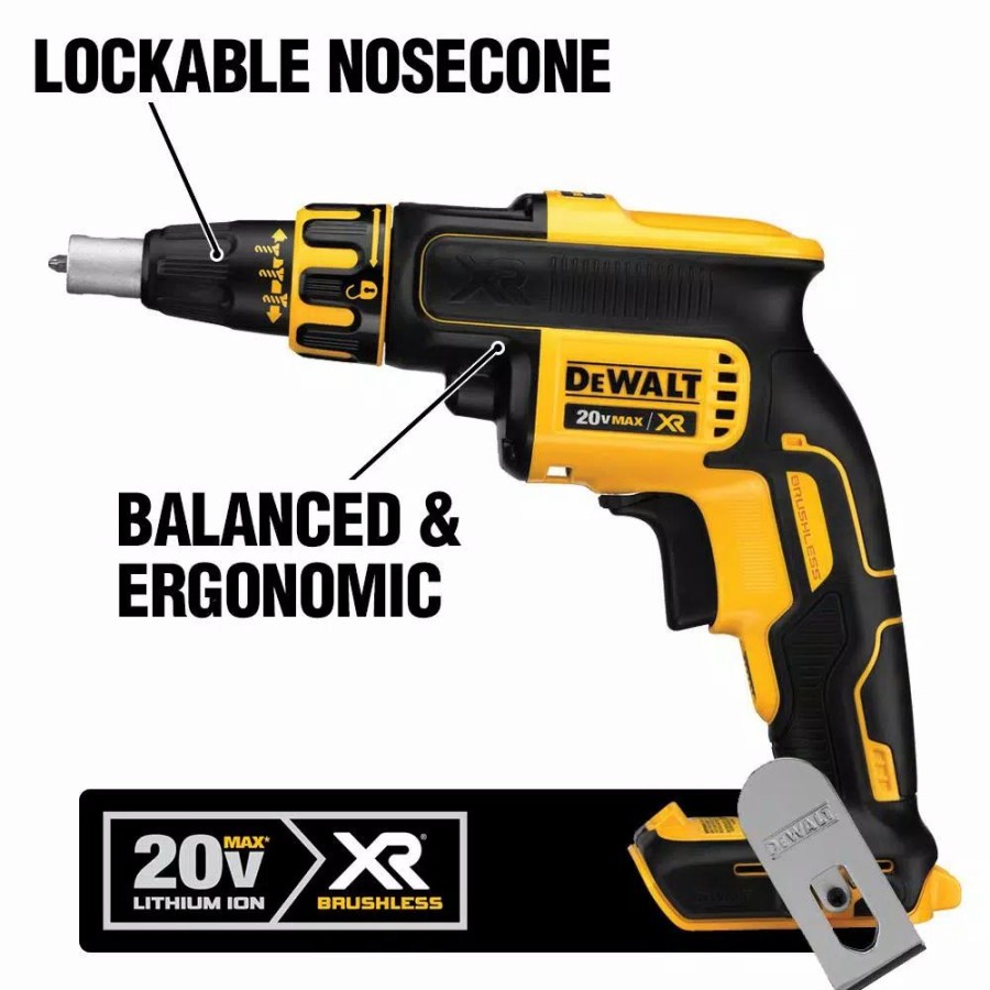 Power Tool Combo Kits * | Power Tool Combo Kits Dewalt 20-Volt Max Xr Cordless Drywall Screw Gun/Cut-Out Tool Kit (2-Tool) With (2) 2.0Ah Batteries & 1/4 In. Impact Driver