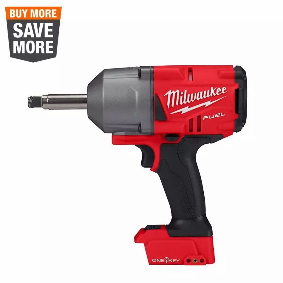 Impact Wrenches * | Impact Wrenches Milwaukee M18 One-Key Fuel 18-Volt Lithium-Ion Brushless Cordless 1/2 In. Impact Wrench With Extended Anvil (Tool-Only)