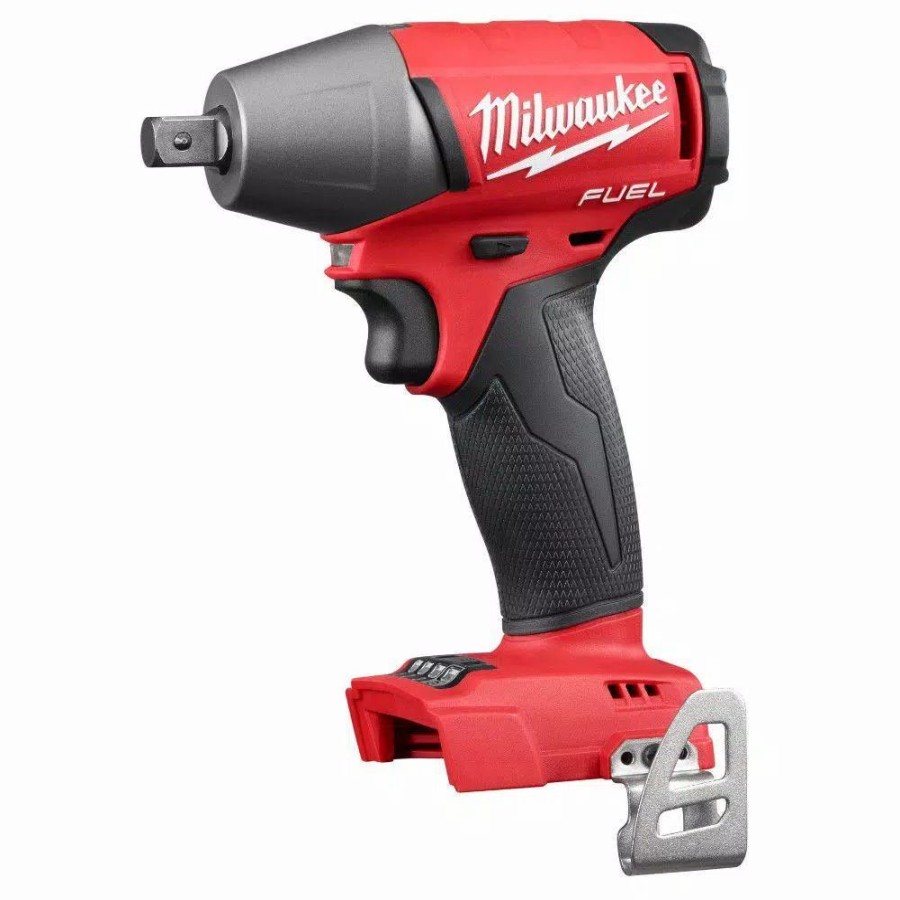 Impact Wrenches * | Impact Wrenches Milwaukee M18 Fuel 18-Volt Lithium-Ion Brushless Cordless 1/2 In. Compact Impact Wrench With Pin Detent (Tool-Only)