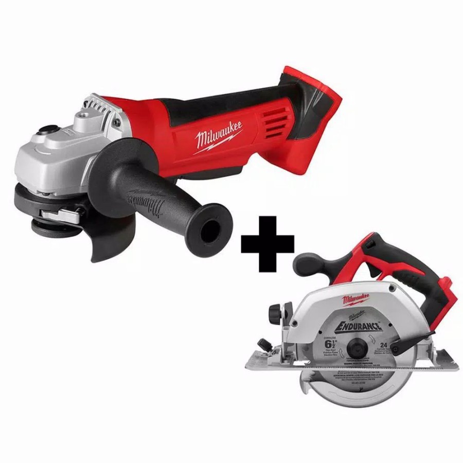 Power Tool Combo Kits * | Power Tool Combo Kits Milwaukee M18 4-1/2 In. Cordless Cut-Off/Grinder With M18 6-1/2 In. Cordless Circular Saw