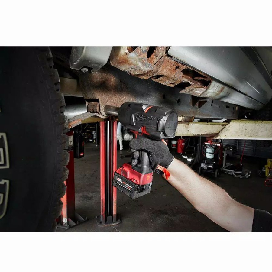 Impact Wrenches * | Impact Wrenches Milwaukee M18 Fuel One-Key 18-Volt Lithium-Ion Brushless Cordless 1/2 In. Impact Wrench With Friction Ring With Protective Boot