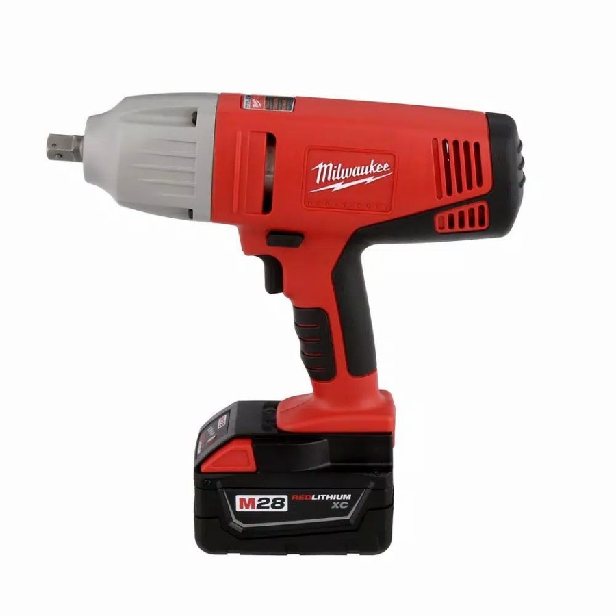 Impact Wrenches * | Impact Wrenches Milwaukee M28 28-Volt Lithium-Ion Cordless 1/2 In. Impact Wrench Kit W/(2) 3.0Ah Batteries & Charger